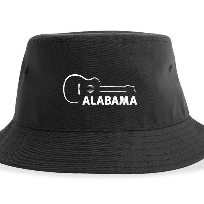 Music Guitar Lover Gift Alabama City Guitarist Sustainable Bucket Hat