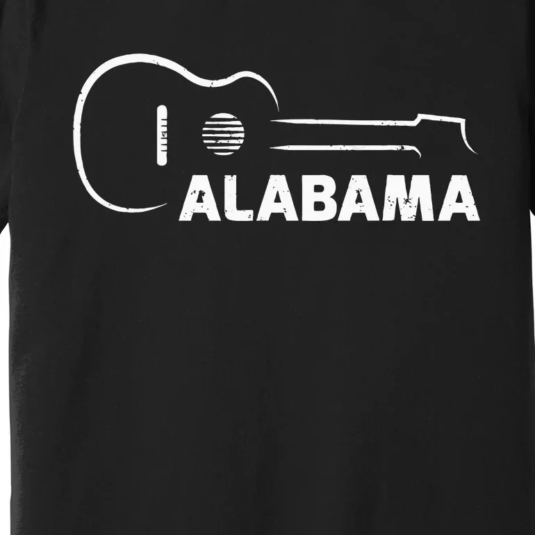 Music Guitar Lover Gift Alabama City Guitarist Premium T-Shirt