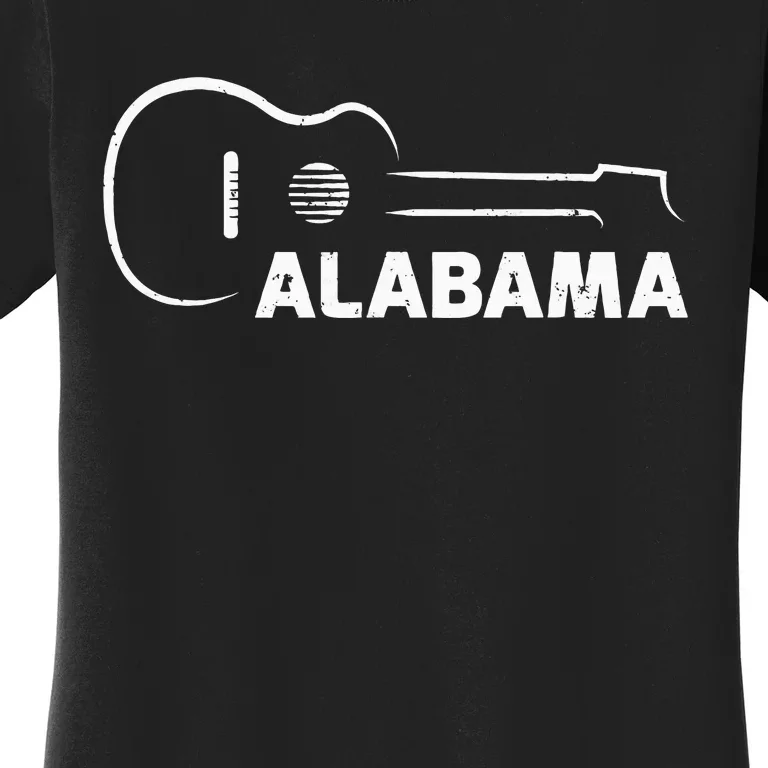 Music Guitar Lover Gift Alabama City Guitarist Women's T-Shirt