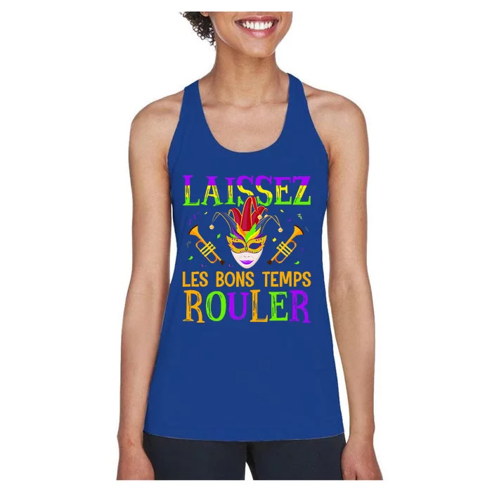 Mardi Gras Laissez Les Bons Temps Rouler Fat Tuesdays Women's Racerback Tank