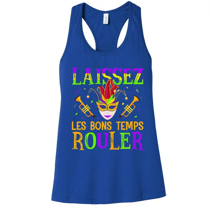 Mardi Gras Laissez Les Bons Temps Rouler Fat Tuesdays Women's Racerback Tank