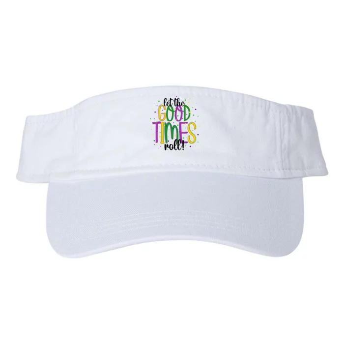 Mardi Gras Let Good Times Roll Funny Party Valucap Bio-Washed Visor