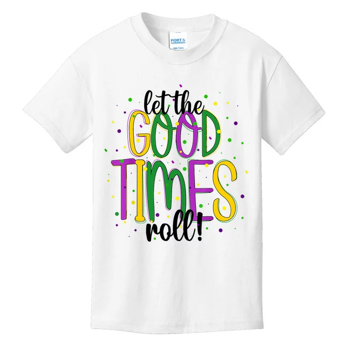 Mardi Gras Let Good Times Roll Funny Party Kids T-Shirt