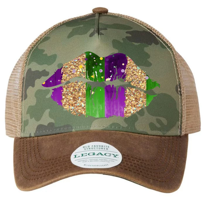 Mardi Gras Lips Celebration Legacy Tie Dye Trucker Hat