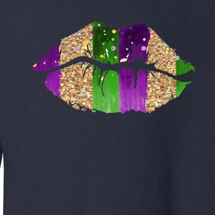 Mardi Gras Lips Celebration Toddler Sweatshirt