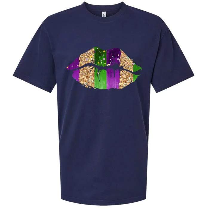 Mardi Gras Lips Celebration Sueded Cloud Jersey T-Shirt