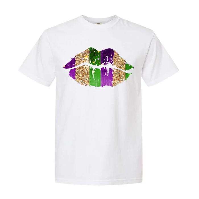 Mardi Gras Lips Celebration Garment-Dyed Heavyweight T-Shirt