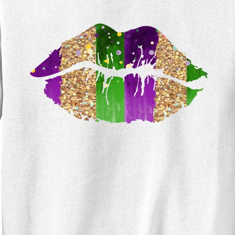 Mardi Gras Lips Celebration Sweatshirt