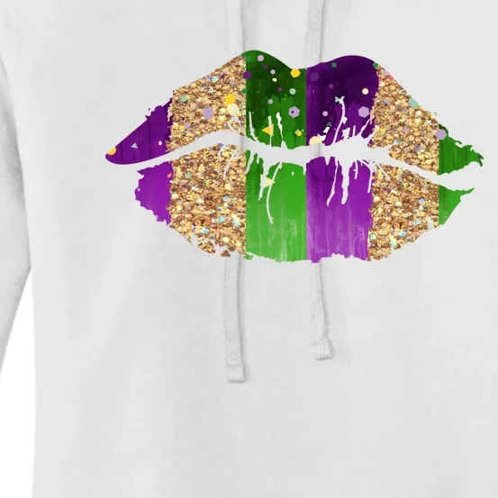 Mardi Gras Lips Celebration Women's Pullover Hoodie