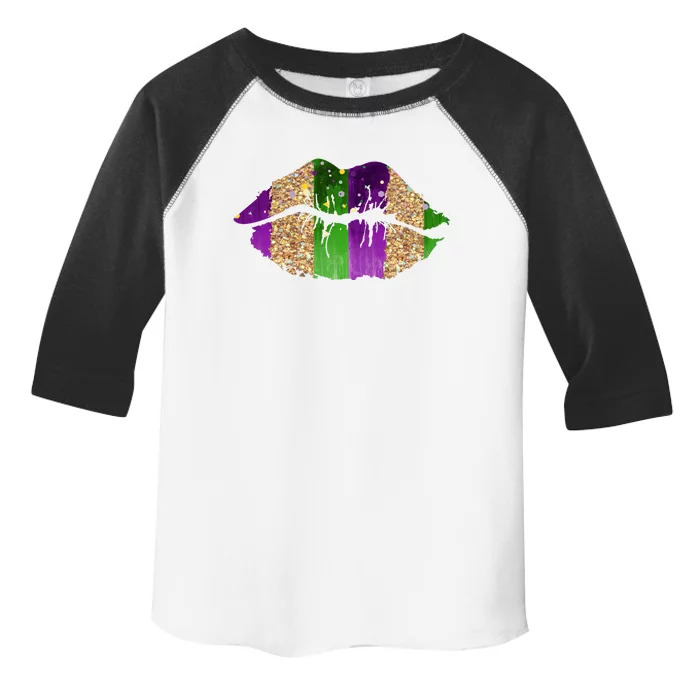 Mardi Gras Lips Celebration Toddler Fine Jersey T-Shirt