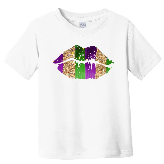 Mardi Gras Lips Celebration Toddler T-Shirt