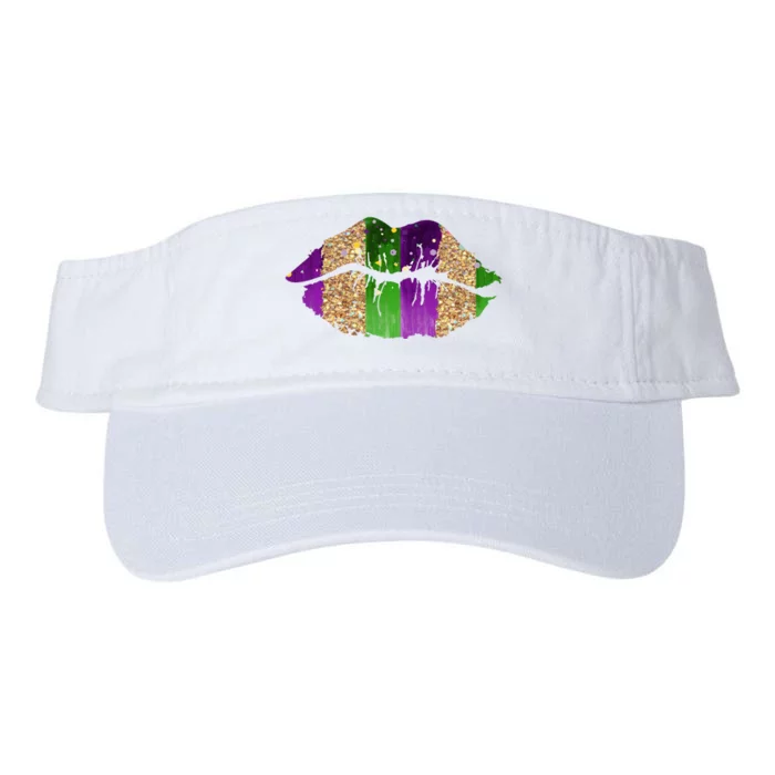 Mardi Gras Lips Celebration Valucap Bio-Washed Visor