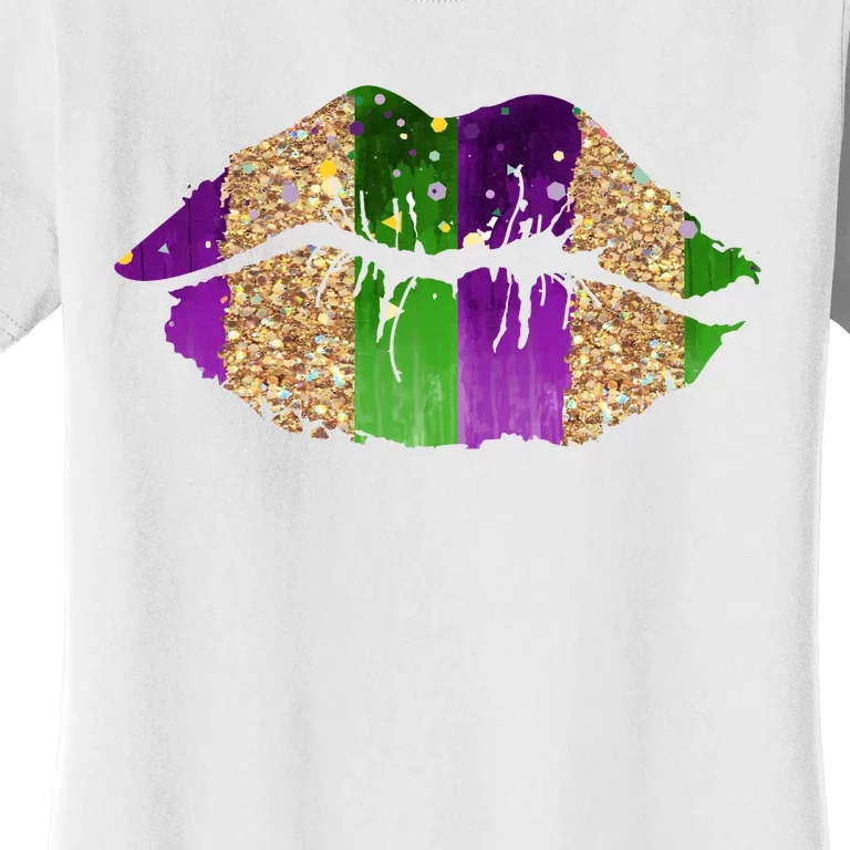 Mardi Gras Lips Celebration Women's T-Shirt