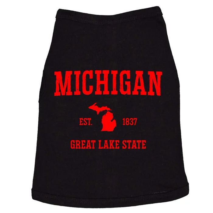 Michigan Great Lake State MI Est 1837 Doggie Tank