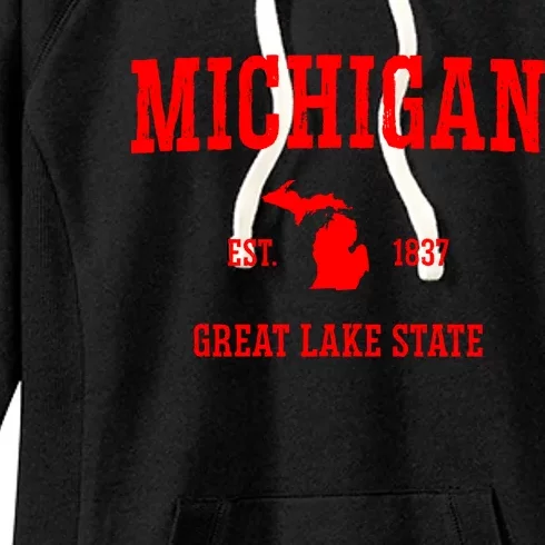 Michigan Great Lake State MI Est 1837 Women's Fleece Hoodie