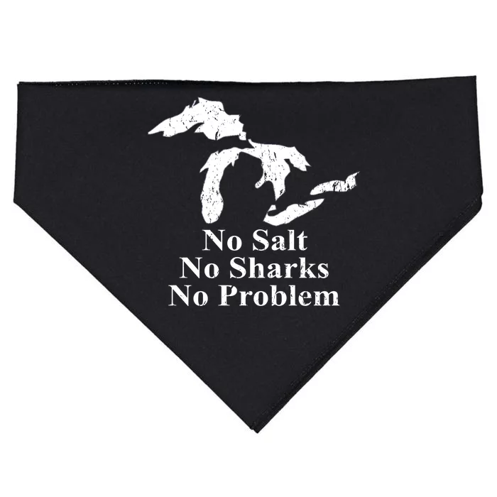 Michigan Great Lakes No Salt, No Sharks, No Problem Hoodie USA-Made Doggie Bandana