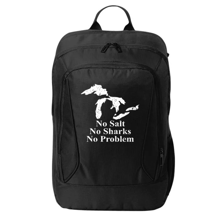 Michigan Great Lakes No Salt, No Sharks, No Problem Hoodie City Backpack