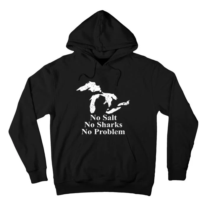 Michigan Great Lakes No Salt, No Sharks, No Problem Hoodie Tall Hoodie