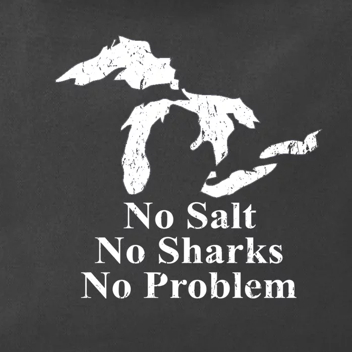 Michigan Great Lakes No Salt, No Sharks, No Problem Hoodie Zip Tote Bag