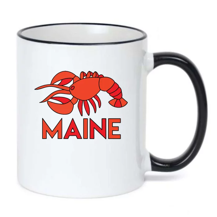 Maine Gift Lobster Stained Glass Lobster Black Color Changing Mug