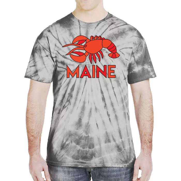 Maine Gift Lobster Stained Glass Lobster Tie-Dye T-Shirt