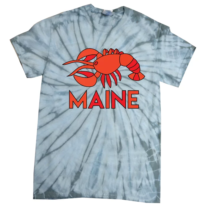 Maine Gift Lobster Stained Glass Lobster Tie-Dye T-Shirt