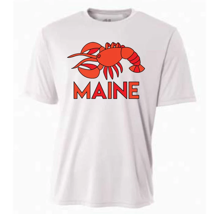 Maine Gift Lobster Stained Glass Lobster Cooling Performance Crew T-Shirt