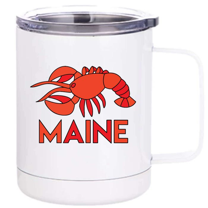 Maine Gift Lobster Stained Glass Lobster Front & Back 12oz Stainless Steel Tumbler Cup