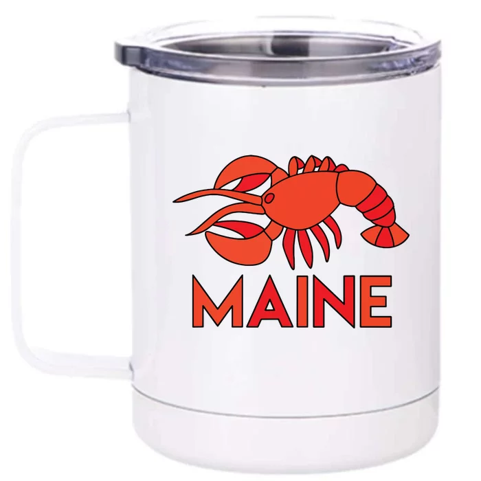 Maine Gift Lobster Stained Glass Lobster Front & Back 12oz Stainless Steel Tumbler Cup