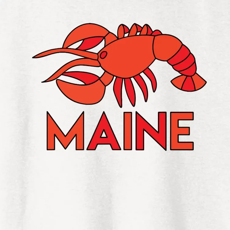 Maine Gift Lobster Stained Glass Lobster Women's Crop Top Tee