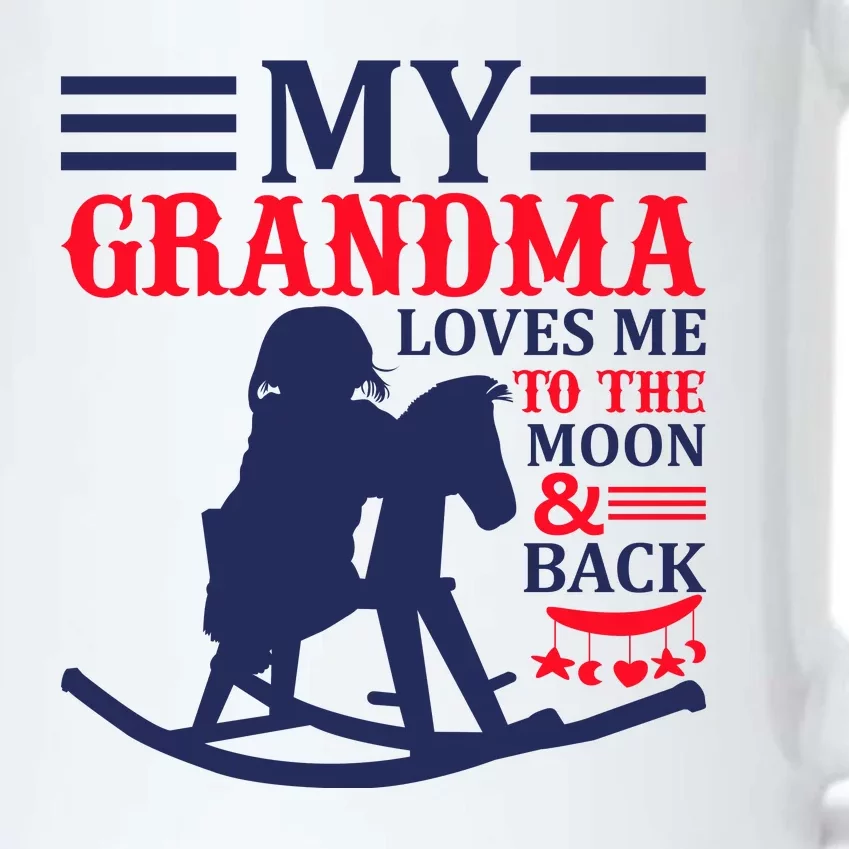 My Grandma Loves Me To The Moon And Back Black Color Changing Mug