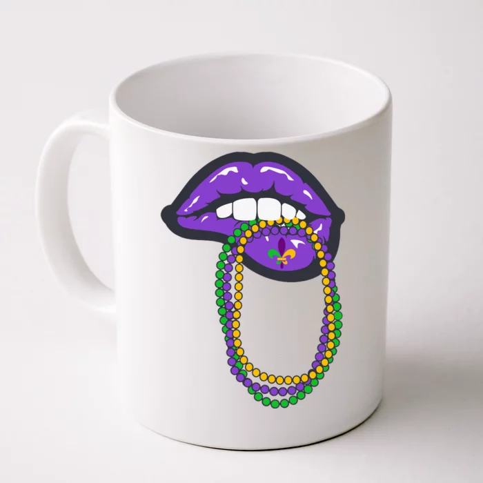 Mardi Gras Lips Queen Carnival Front & Back Coffee Mug