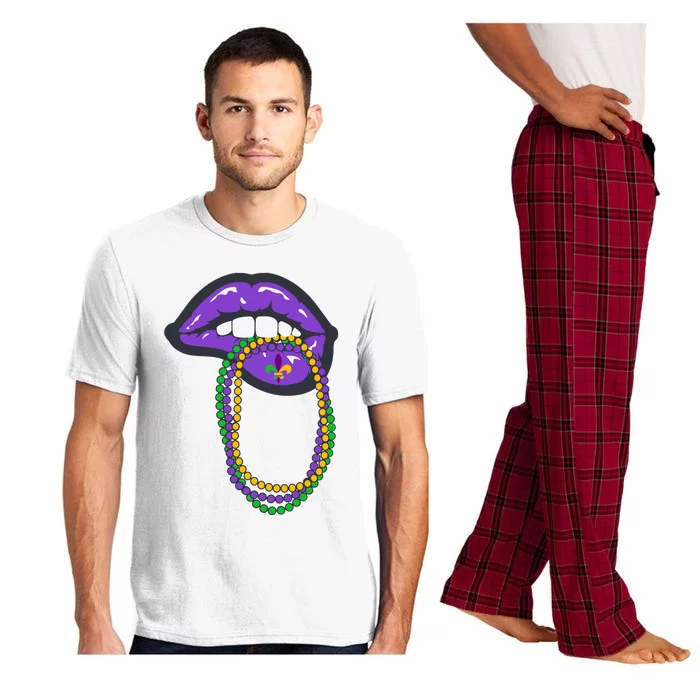 Mardi Gras Lips Queen Carnival Pajama Set