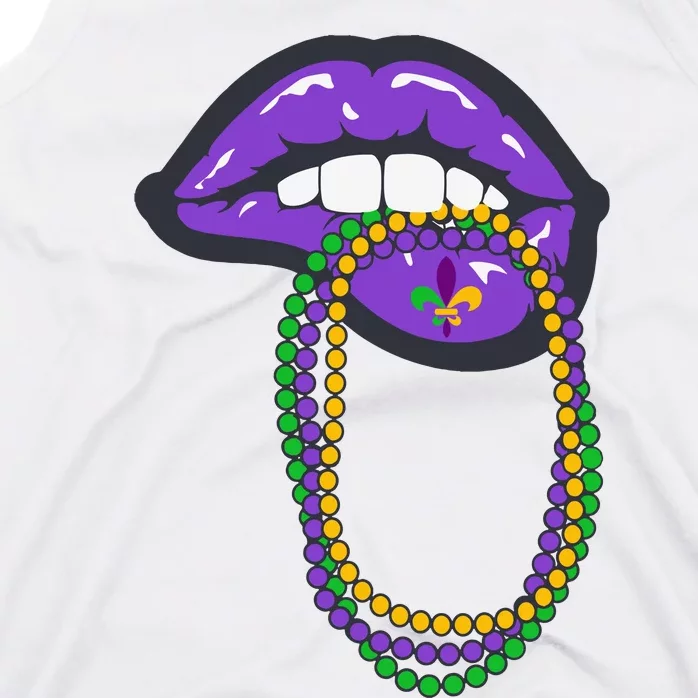 Mardi Gras Lips Queen Carnival Tank Top