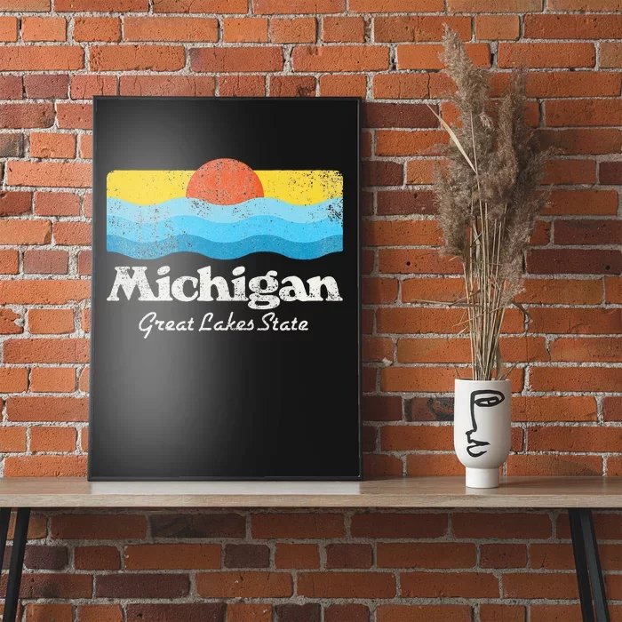 Michigan Great Lakes State Poster