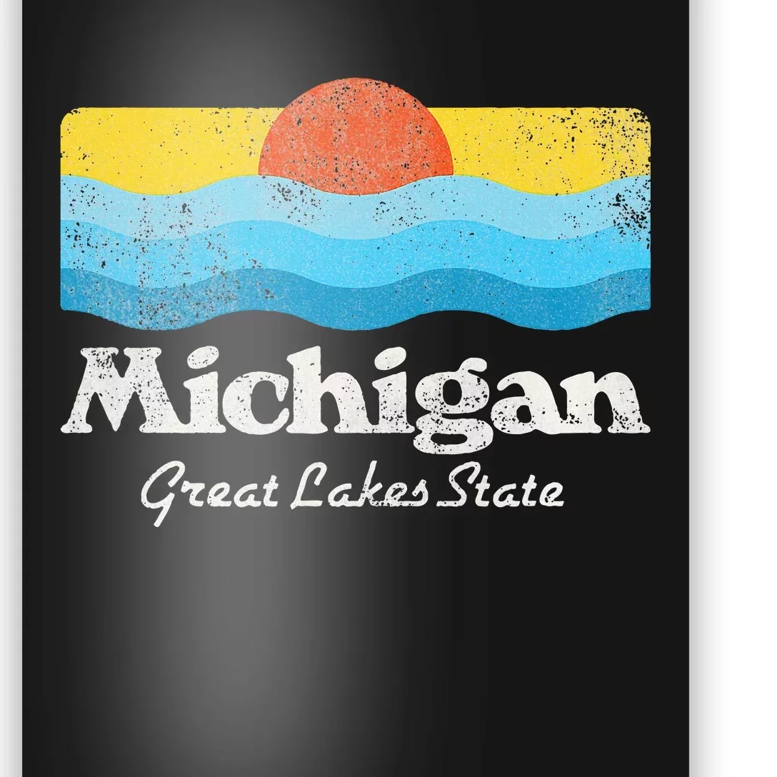 Michigan Great Lakes State Poster