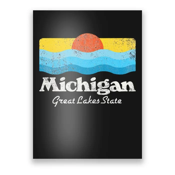 Michigan Great Lakes State Poster