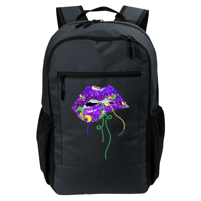 Mardi Gras Lip Beads Festive Daily Commute Backpack