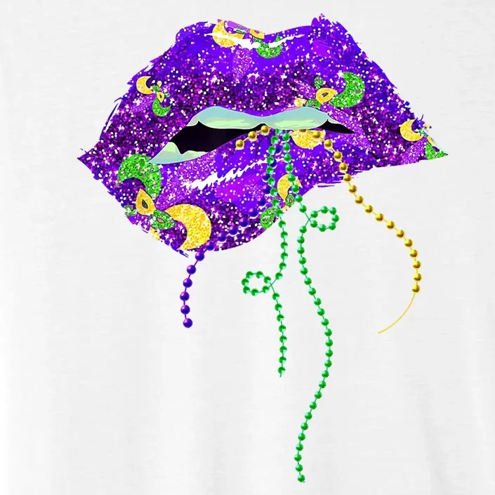 Mardi Gras Lip Beads Festive ChromaSoft Performance T-Shirt