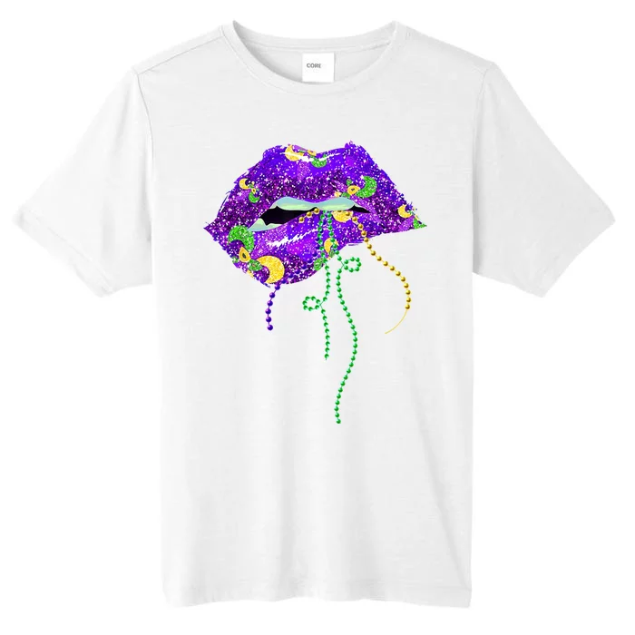 Mardi Gras Lip Beads Festive ChromaSoft Performance T-Shirt