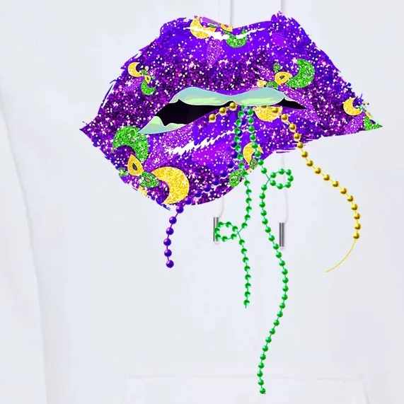 Mardi Gras Lip Beads Festive Premium Hoodie