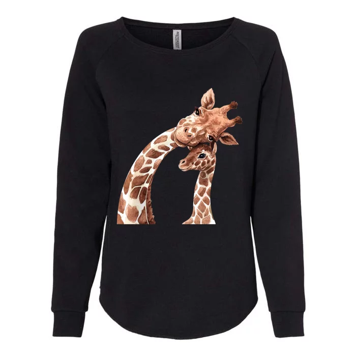 Mama Giraffe Love Gift; Protect Giraffe Gift; Gift Womens California Wash Sweatshirt