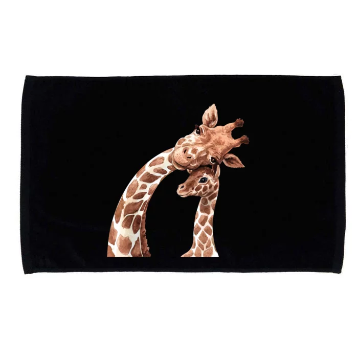 Mama Giraffe Love Gift; Protect Giraffe Gift; Gift Microfiber Hand Towel