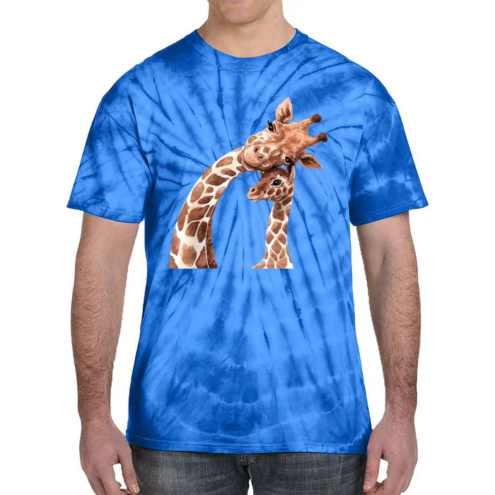 Mama Giraffe Love Gift; Protect Giraffe Gift; Gift Tie-Dye T-Shirt