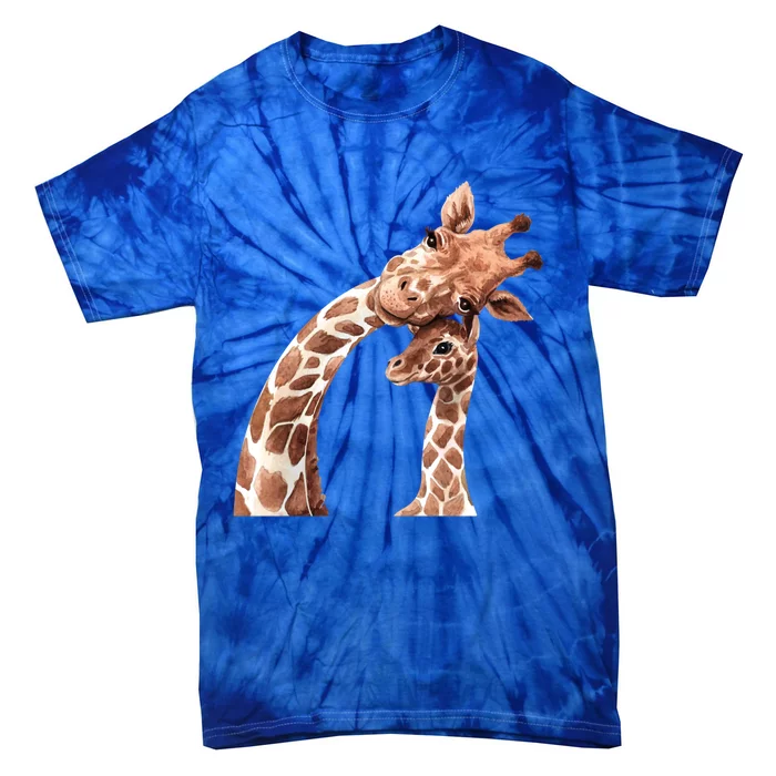 Mama Giraffe Love Gift; Protect Giraffe Gift; Gift Tie-Dye T-Shirt