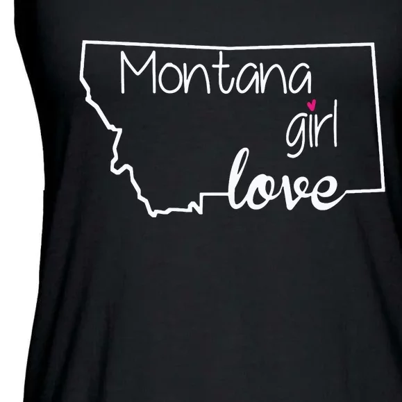 Montana Girl Love Montana State Home Ladies Essential Flowy Tank