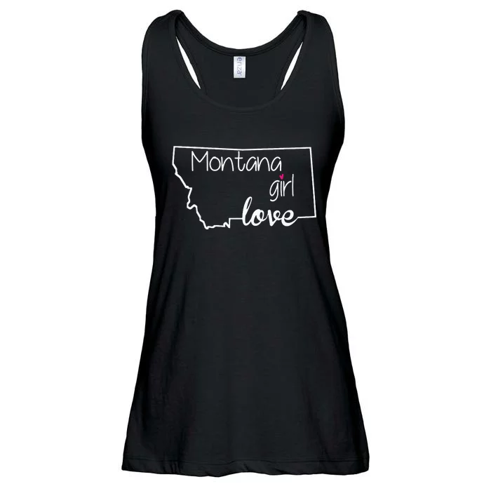 Montana Girl Love Montana State Home Ladies Essential Flowy Tank