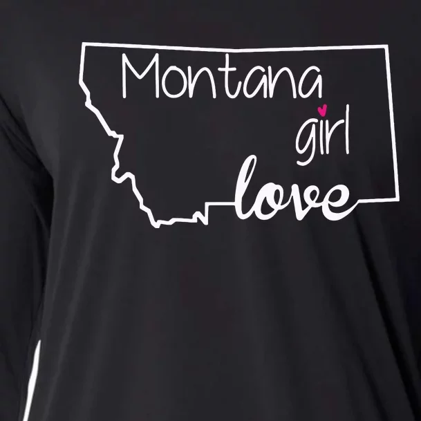 Montana Girl Love Montana State Home Cooling Performance Long Sleeve Crew