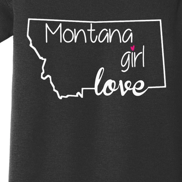 Montana Girl Love Montana State Home Baby Bodysuit