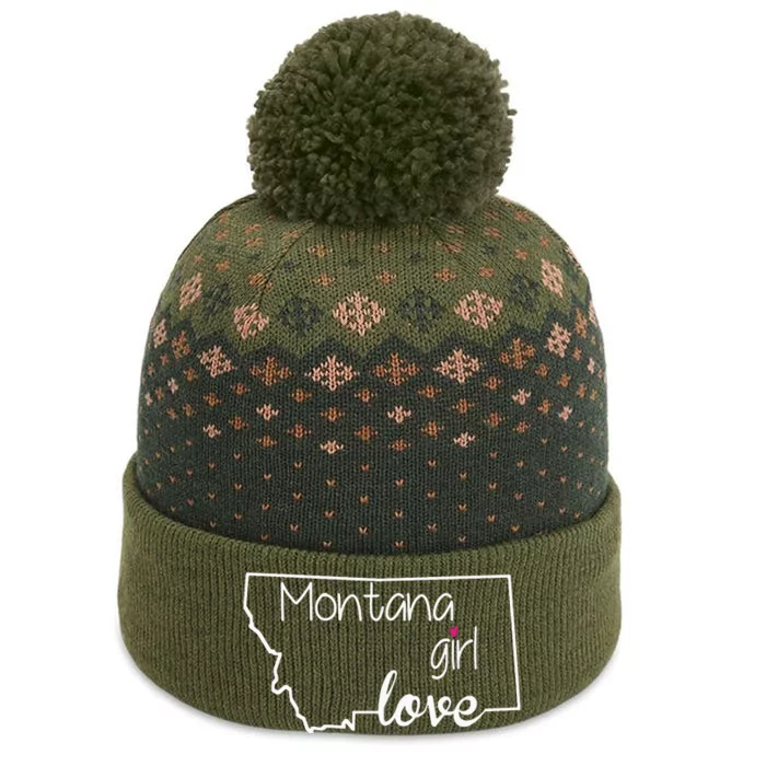 Montana Girl Love Montana State Home The Baniff Cuffed Pom Beanie